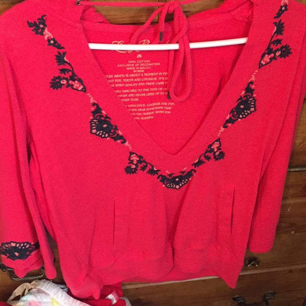 Lucky brand pink hoodie